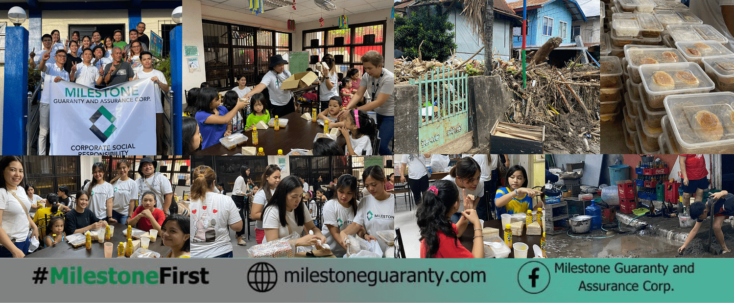 picture collage of MGAC aiding families severely impacted by Typhoon Kristine
